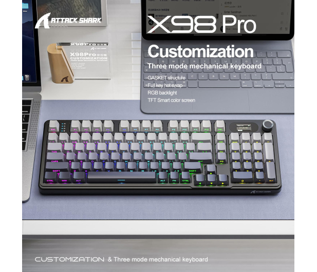 Attack Shark X98PRO Wireless Full-size layout gradient - 1472698 - zdjęcie 14